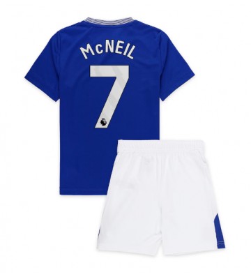 Everton Dwight McNeil #7 Primera Equipación Niños 2024-25 Manga Corta (+ Pantalones cortos)